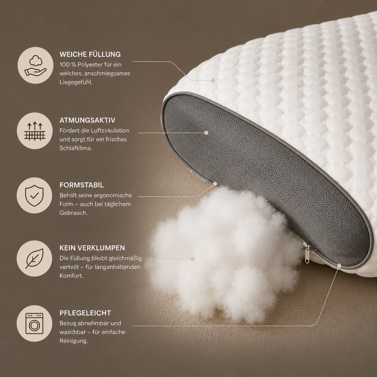 Ergonomisches Nackenstützkissen