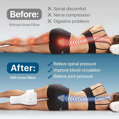 Kniekissen aus Memory-Schaum, orthopädisches Beinkissen, zum Schlafen, orthopädische Ischias, Rücken, Hüfte, Gelenk zur Schmerzlinderung, Oberschenkel-Beinpolster